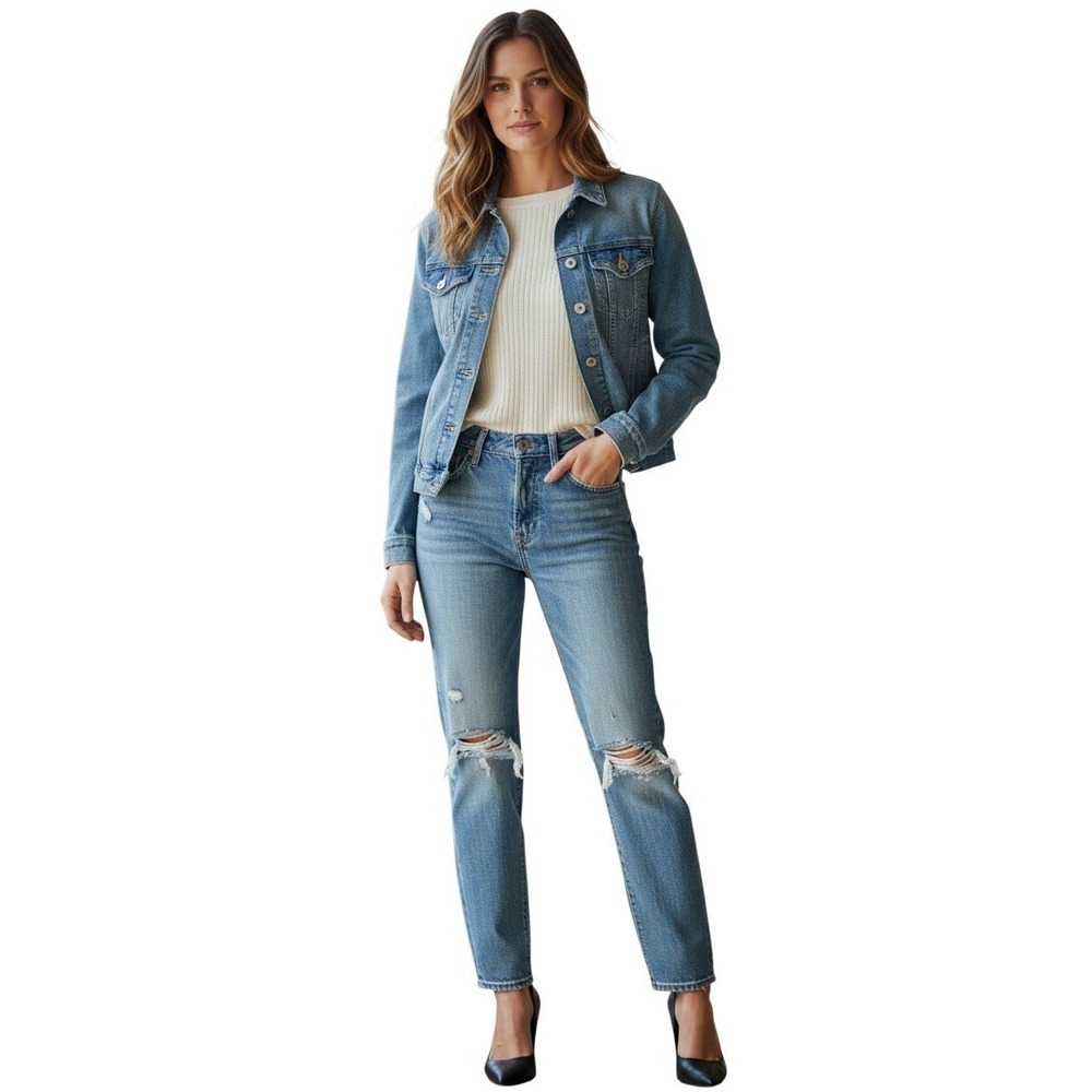 Levi's Light Wash Denim Jacket Women Vintage Classic Trucker Style‎ Size S